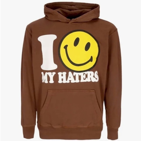 MARKET SMILEY HATERS HOODIE Brown men’s SZ XL MSRP $100 New with tags - Picture 9 of 9